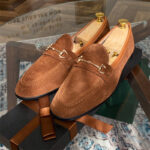 Soft Structure Suede Horsebit Slip On Shoes For Men - Image 6