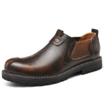 Casual leather shoes men loafers - Image 6