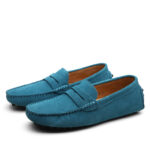 Men Casual Suede Leather Loafers Black Solid Leather Driving Moccasins Gommino Slip on Men Loafers Shoes Male Loafers Big Size - Image 10