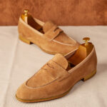 Men's Loafers With Round Toe Brown Suede - Image 2
