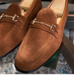 Soft Structure Suede Horsebit Slip On Shoes For Men - Image 5