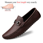 Slip On Genuine Leather Loafers Men Casual Shoes Designer - Image 3