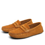 Men Casual Suede Leather Loafers Black Solid Leather Driving Moccasins Gommino Slip on Men Loafers Shoes Male Loafers Big Size - Image 6