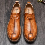 Casual leather shoes men loafers - Image 3