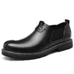 Casual leather shoes men loafers - Image 5