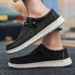 Men Loafers Fashion Canvas Shoes - Image 2
