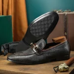 Hanmce High Top Sell Designer Shoes Men Handmade Genuine Leather Loafers Shoes - Image 3