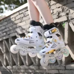 White Black Professional Inline Roller Skates Woman Man Kids Adult Speed Skate Sneakers Outdoor patins 4 rodas Size 30-44 - Image 31