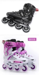 White Black Professional Inline Roller Skates Woman Man Kids Adult Speed Skate Sneakers Outdoor patins 4 rodas Size 30-44 - Image 38