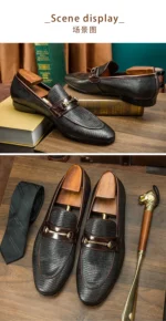 Hanmce High Top Sell Designer Shoes Men Handmade Genuine Leather Loafers Shoes - Image 13