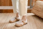 Veowalk Women Striped Linen Cotton Fabric Loafers Comfortable Slip On Sneakers Ladies Casual Flats Shoes Handmade Espadrilles - Image 15