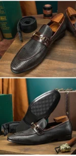 Hanmce High Top Sell Designer Shoes Men Handmade Genuine Leather Loafers Shoes - Image 14