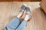 Veowalk Women Striped Linen Cotton Fabric Loafers Comfortable Slip On Sneakers Ladies Casual Flats Shoes Handmade Espadrilles - Image 17