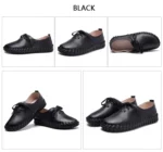 TIMETANG Genuine Leather Loafers Casual Platform Shoes Woman Slip On Flats Bowtie Moccasin Comfortanble Creepers Women Shoes - Image 29