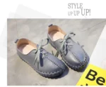 TIMETANG Genuine Leather Loafers Casual Platform Shoes Woman Slip On Flats Bowtie Moccasin Comfortanble Creepers Women Shoes - Image 38