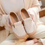 Veowalk Women Striped Linen Cotton Fabric Loafers Comfortable Slip On Sneakers Ladies Casual Flats Shoes Handmade Espadrilles - Image 4