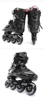 White Black Professional Inline Roller Skates Woman Man Kids Adult Speed Skate Sneakers Outdoor patins 4 rodas Size 30-44 - Image 37