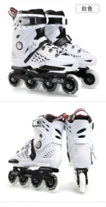 White Black Professional Inline Roller Skates Woman Man Kids Adult Speed Skate Sneakers Outdoor patins 4 rodas Size 30-44 - Image 39