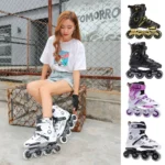 White Black Professional Inline Roller Skates Woman Man Kids Adult Speed Skate Sneakers Outdoor patins 4 rodas Size 30-44 - Image 32