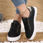 Women's casual sneakers Breathable sneakers Lightweight outdoor leather Walking shoes Sports jogging Flats tennis sneakers - Image 18
