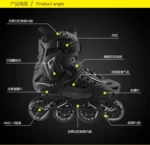 Inline Skates Professional Roller Skate Shoes Slalom Adult Roller Skating Shoes Sliding Free Skate Sneakers 35-46 - Image 9