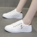Women's casual sneakers Breathable sneakers Lightweight outdoor leather Walking shoes Sports jogging Flats tennis sneakers - Image 7