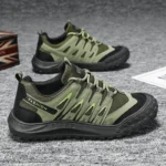 LOEIKAN Men's Breathable Non-slip Hiking Shoes, Outdoor Trail Running Sneakers - Image 2