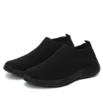 Women's Shoes Lightweight Breathable Mesh Slip-On Sneakers Black White Sport Running for Casual Party Fashion Ladies Shoes - Image 7