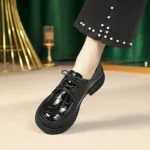 AIYUQI Genuine Leather Loafers Women 2024 Autumn New British Style Shoes Women Lace-up Casual Women Shoes - Image 4