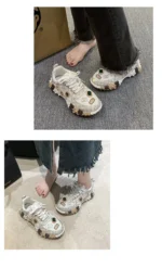 2025 New Women's Luxury Rhinestone Casual Platform Shoes Outdoor Running Sneakers Designer Mesh Women's Sports Shoes - Image 17