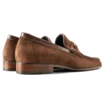 British Style Men‘s Suede Genuine Leather Loafers Dress Shoes Metal Decorated Slip On Comfortable Leather Moccasins Shoes - Image 16