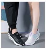 Men's and Women's Soft Sole Sports Fitness Shoes Cushion Breathable Mesh Tennis Sneakers - Image 14