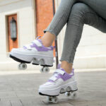 Deform Roller Skates With 4 Wheels Shoes Runaway Parkour 4-Wheel Skate Sneakers Deformation Shoes For Women Youth Adult Gift - Image 13