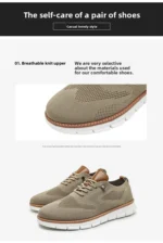 Men's Breathable Sports Shoes Low Cut Casual Slip-On Sneakers Comfortable Lightweight Anti-Slip Mesh Upper Running Shoes - Image 17