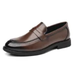 Men's Formal Leather Loafers Italian Style Slip-on  Stylish Elegant Business Shoes Comfortable Lightweight Office Dress Shoes - Image 7