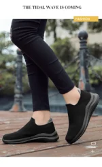 Men's Shoes Soft Sole Slip-On Sneakers Men Running Shoes Lightweight Men's Loafers Walking Male Footwear - Image 25