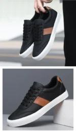 2025 New Men's Two-Tone Skate Sneakers Breathable Low-Top Casual Shoes Trendy  Athletic Footwear for Youth Students Streetwear - Image 24