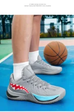 Wear resistant cushioned basketball sneakers lightweight non slip rubber simple all match breathable men outdoor athletic shoes - Image 26