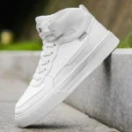 Men's High-Top Casual Versatile Basketball Sneakers White Skate Shoes Fashionable All-Match Sport Footwear - Image 12