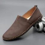 Jumpmore New style casual handmade moccasins Leather loafers Men Driving Shoes Size 39-48 - Image 8