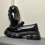 Gear Thick Sole Increasing Glossy Genuine Leather Loafers Shoes Men Streetwear Fashion Business Casual Cowhide Shoes