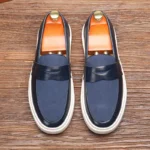 Newest 2025 Autumn Men Suede Leather Loafers Thick Sole Men Slip On Platform Black Party Shoes - Image 4