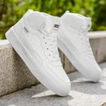 Men's High-Top Casual Versatile Basketball Sneakers White Skate Shoes Fashionable All-Match Sport Footwear - Image 9