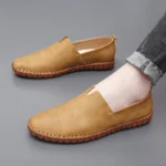 Fashion Casual Shoes Handmade Moccasins Leather Loafers Men Driving Shoes Size 39-48 - Image 6