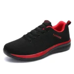 Ngouxm Men Running Sneakers Lightweight Sport Classical Lace Up Mesh Breathable Casual Shoes Male Fashion