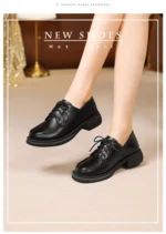 AIYUQI Genuine Leather Loafers Women 2024 Autumn New British Style Shoes Women Lace-up Casual Women Shoes - Image 25