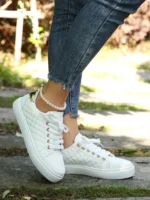 Women's casual sneakers Breathable sneakers Lightweight outdoor leather Walking shoes Sports jogging Flats tennis sneakers - Image 12