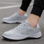 Men Walking Shoe Fashion Casual Sneakers Non-slip Man PU Leather Footwear - Image 6