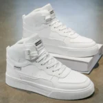 Men's High-Top Casual Versatile Basketball Sneakers White Skate Shoes Fashionable All-Match Sport Footwear - Image 6