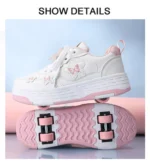 4-Wheels Walking Shoes With Butterfly Patterns Children's Outdoor Sport Roller Skate Sneakers For Teenagers Girls Entertainment - Image 14